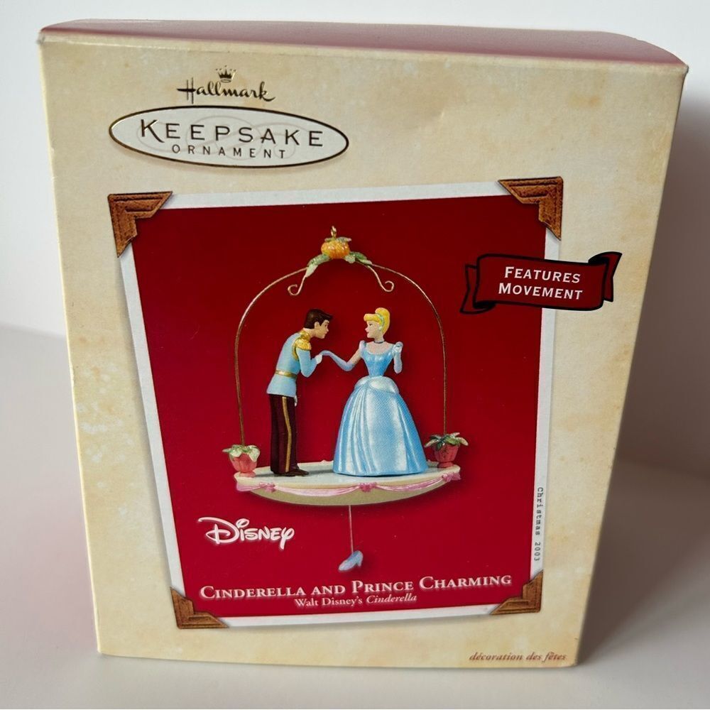 Hallmark vintage 2003 Cinderella and Prince Charming Disney ornament New